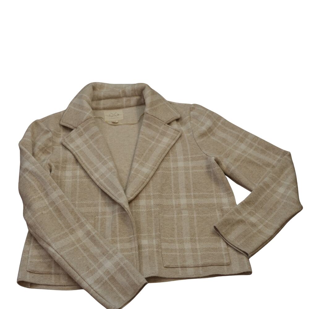 TS by Thread and Supply Knit Blazer - Beige and White - Size M